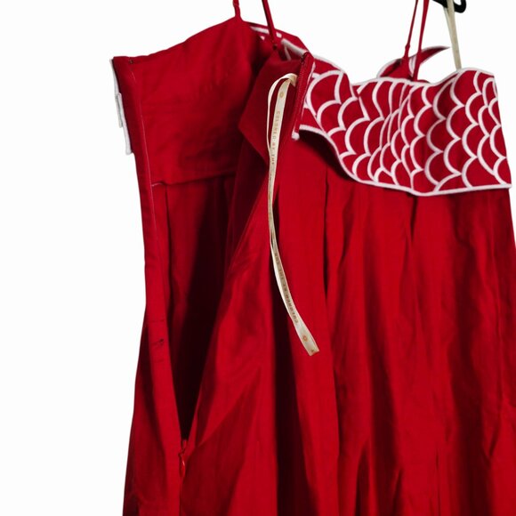 Farm Rio Koi Red Fish Top Linen Maxi Dress Size XL NWT - Picture 9 of 16